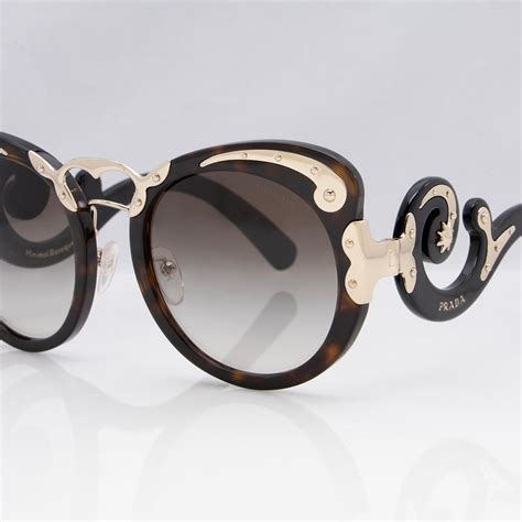 RARE! Authentic Prada Baroque Swirl Round Sunglasses 